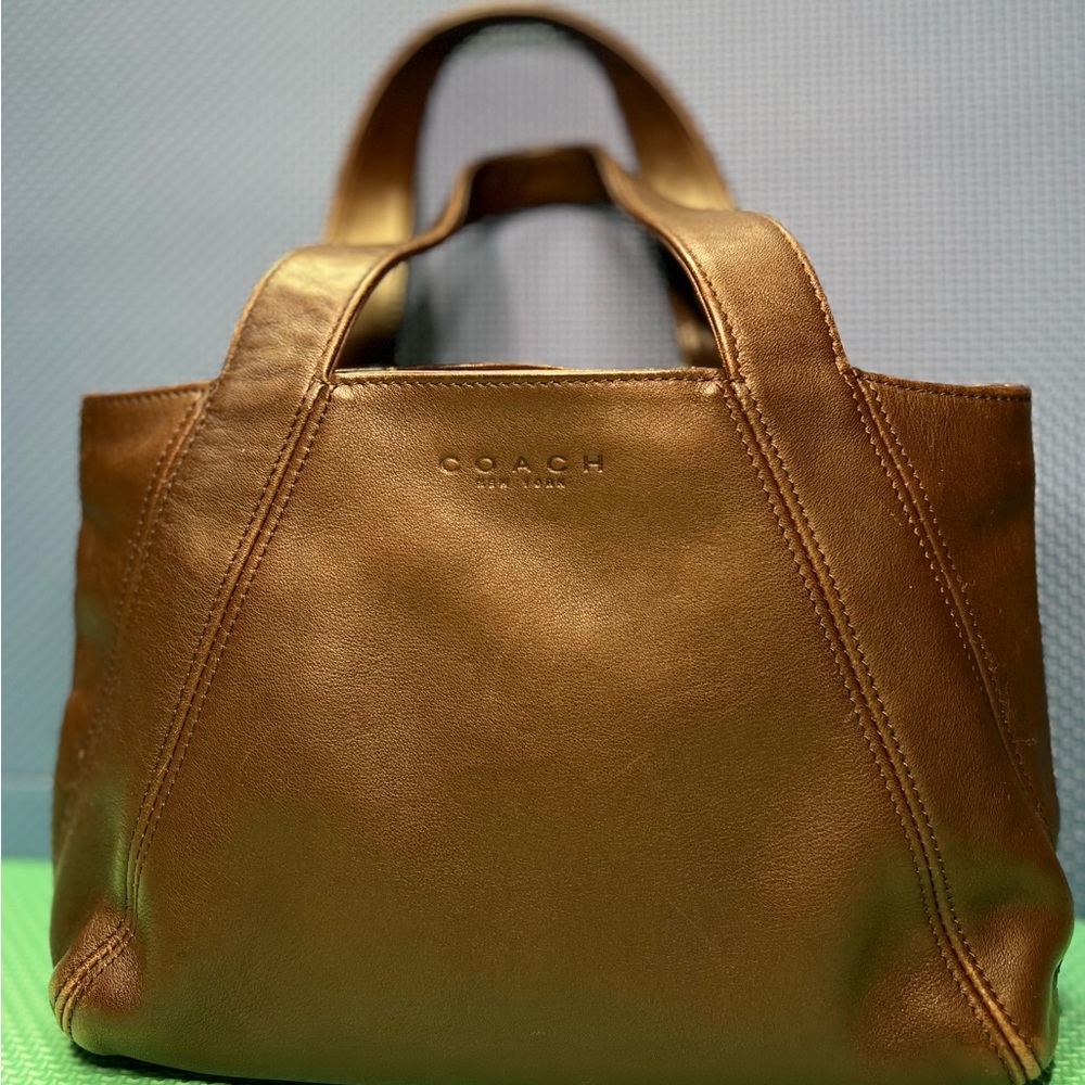 Coach Small Purse Brown Leather Gently Used Very Good Condition